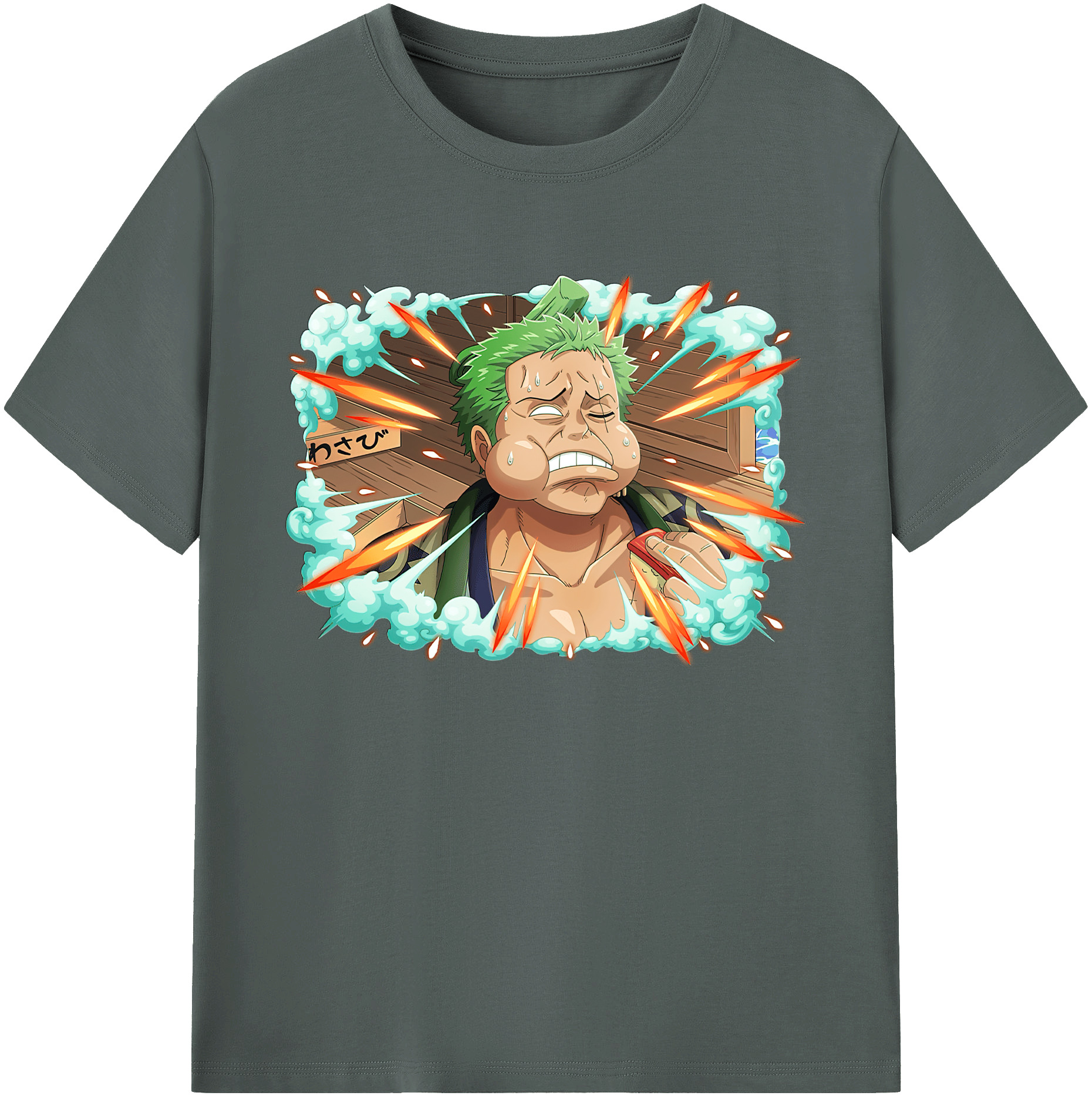 ワンピース ロロノア・ゾロ ONE PIECE Roronoa Zoro 綿100％ メンズ半袖Tシャツ｜肌触りやわらか＆通気性